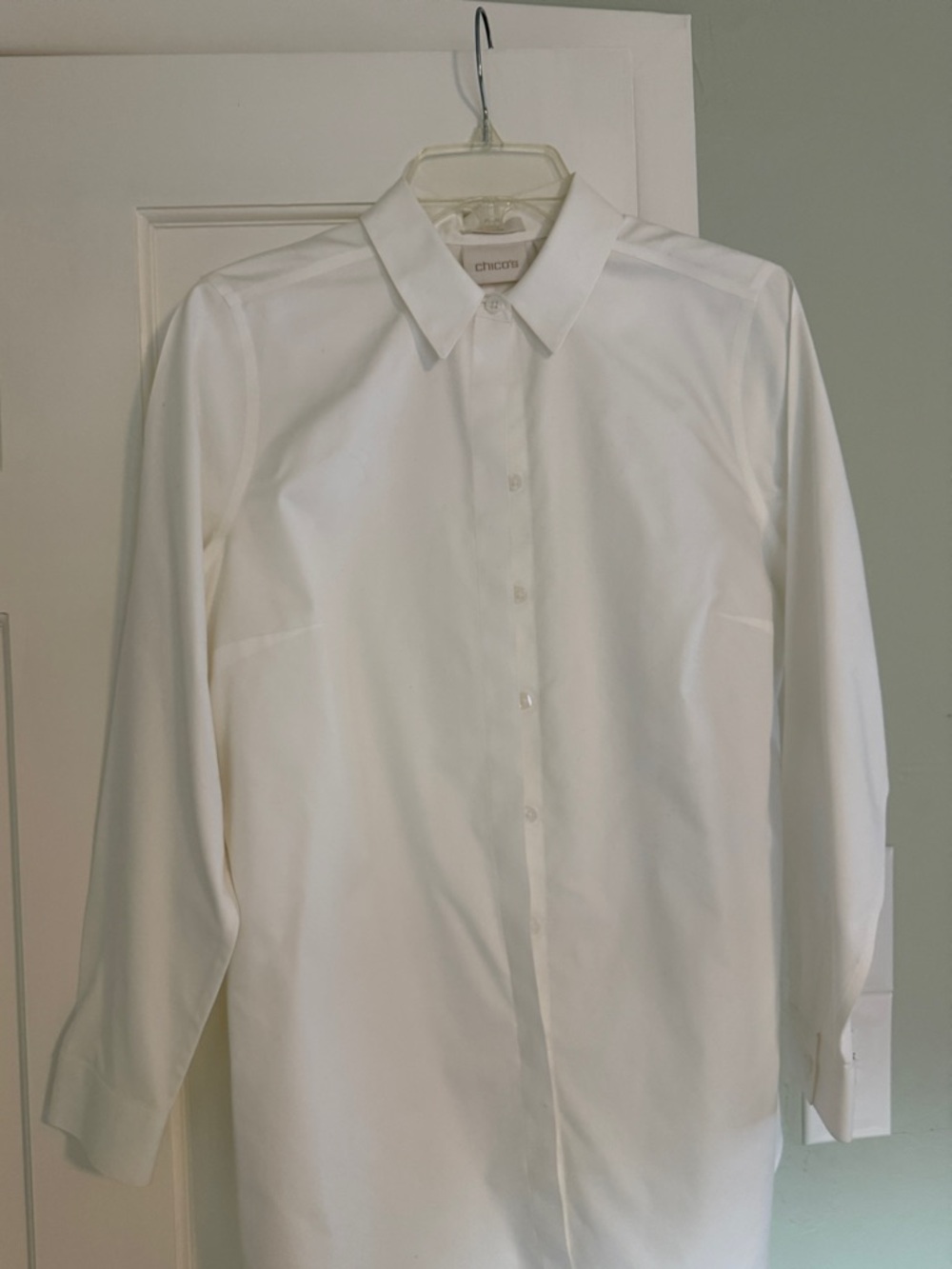 Chico's Classic White Button-Front Blouse
